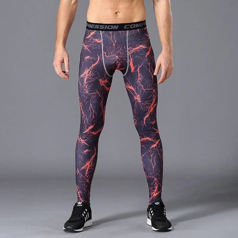 Men's Camouflage Running Training Compression Leggings For Sports