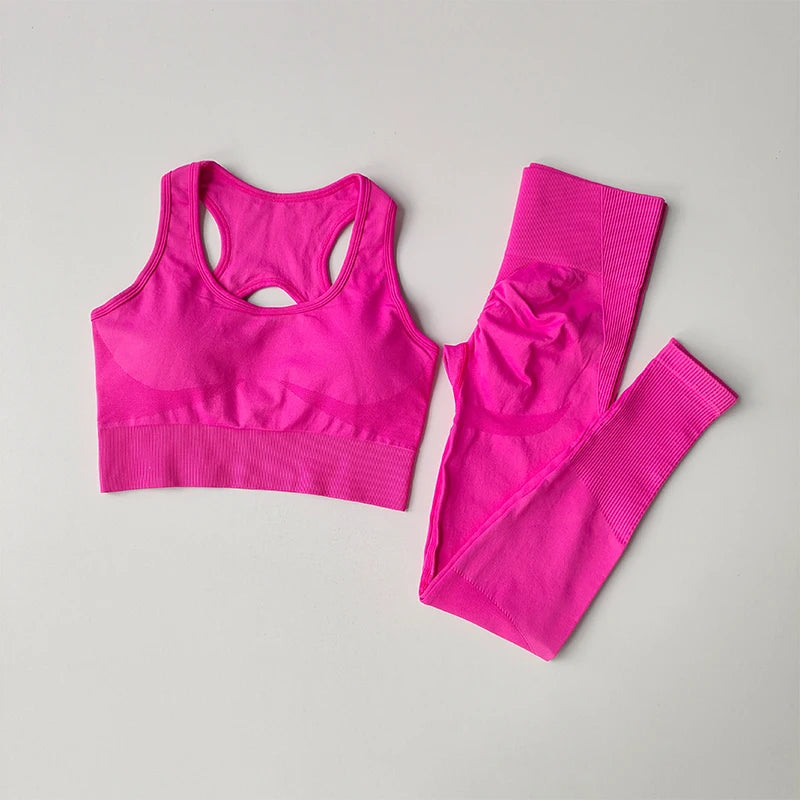 Women Sports Bra Set Yoga Leggings Tank Top 2 Piece