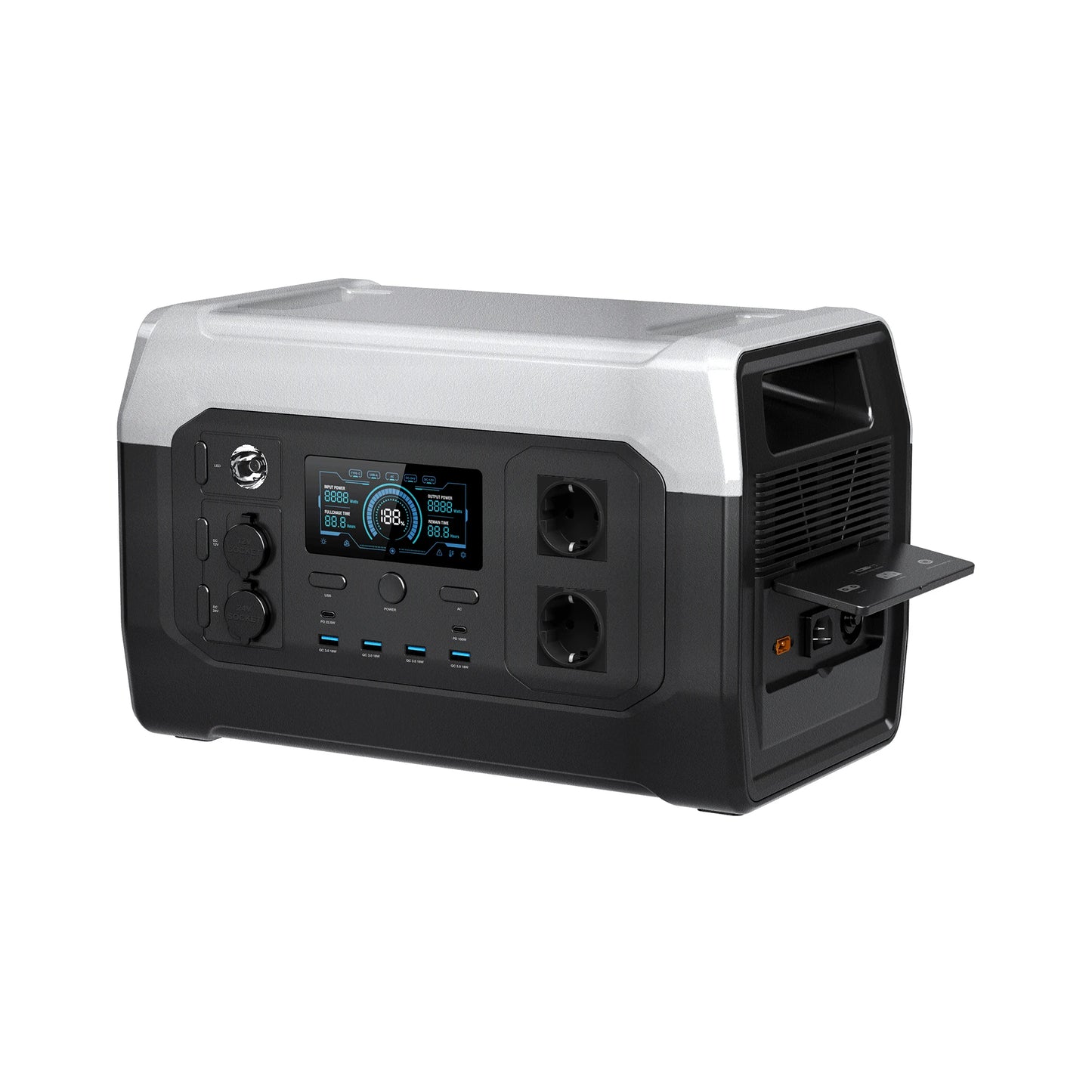 CTOLITY AP2000 Portable Solar Generator LiFePO4 2400W Foldable