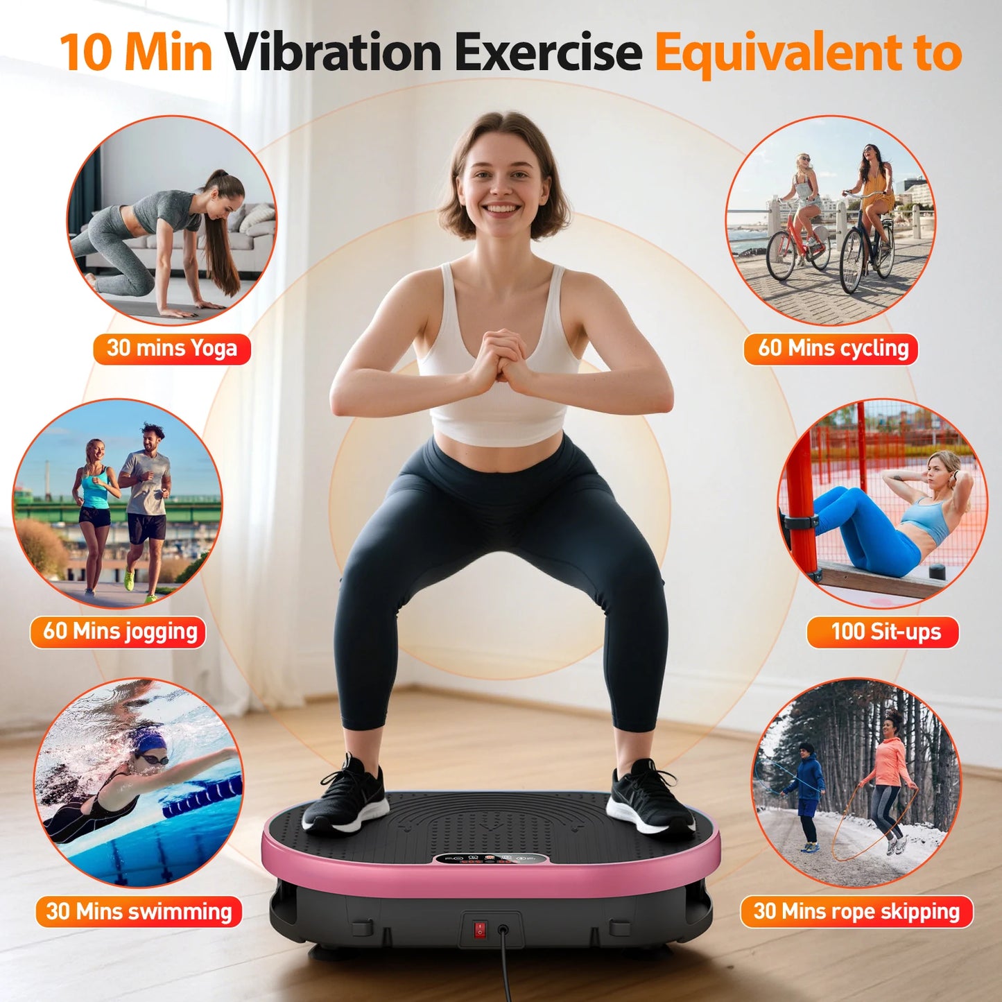 HTM Vibration Plate With Remote Control 120 Speed Levels