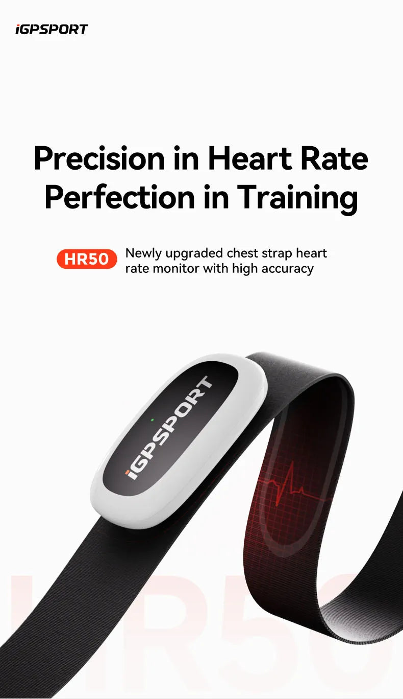iGPSPORT HR50 Heart Rate Sensor IPX7 Waterproof For Bike Computer And Running