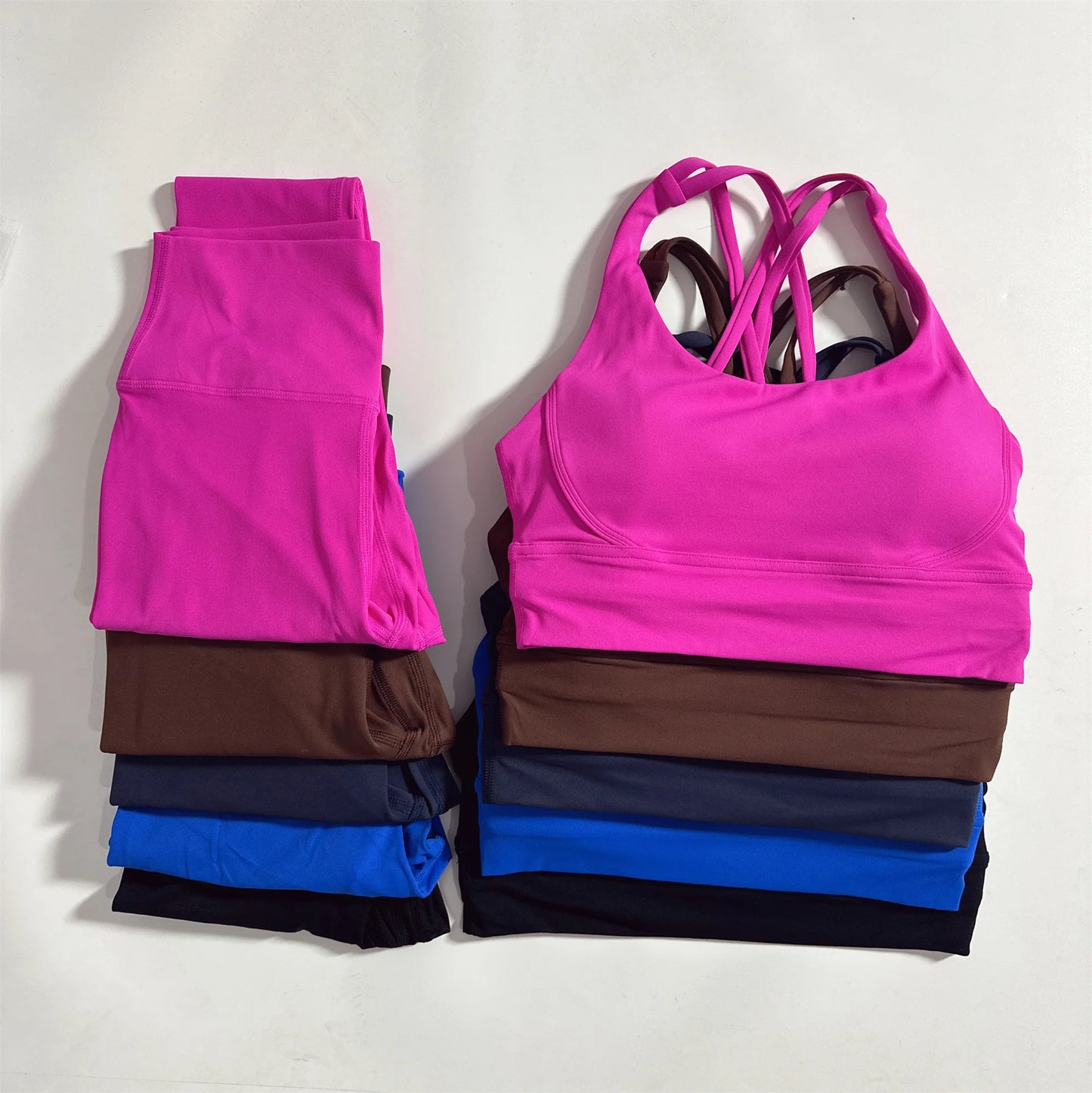 Two Piece Gym Fitness Set High Waist Yoga Leggings Bra
