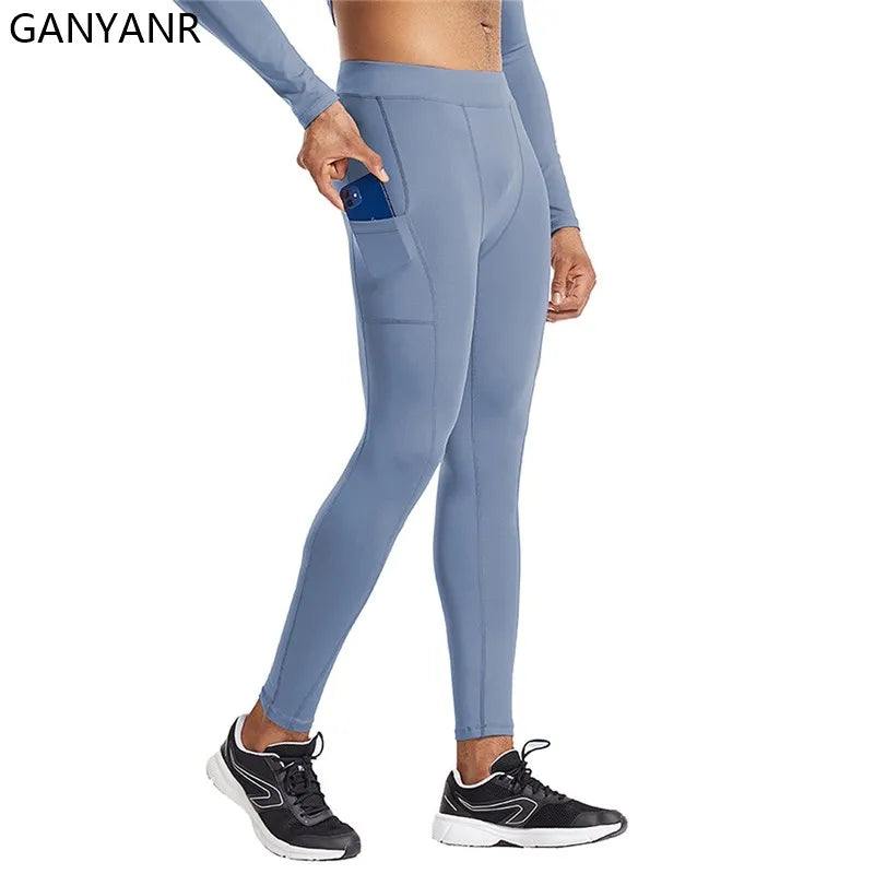 GANYANR Men Running Sets Sports Tracksuit For Fitness And Training
