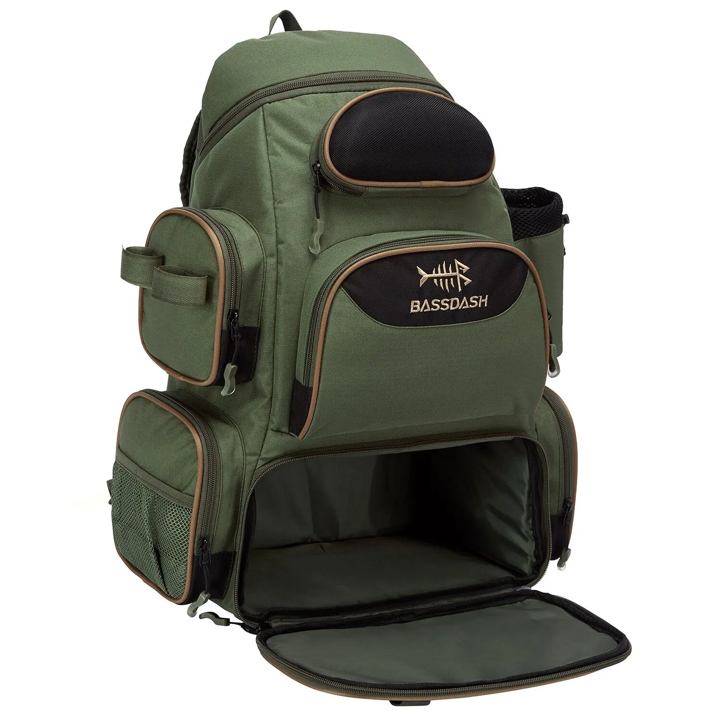 Bassdash Lightweight Tactical Fishing Bag Tackle Backpack Multifunctional Storage System