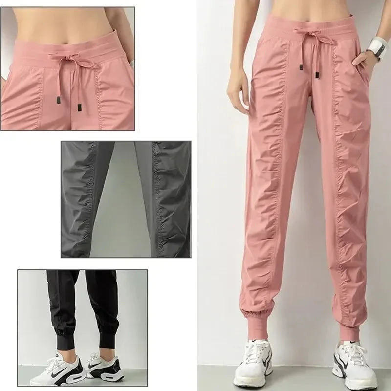 CZGUKE Women's Quick Dry Drawstring Joggers With Pockets