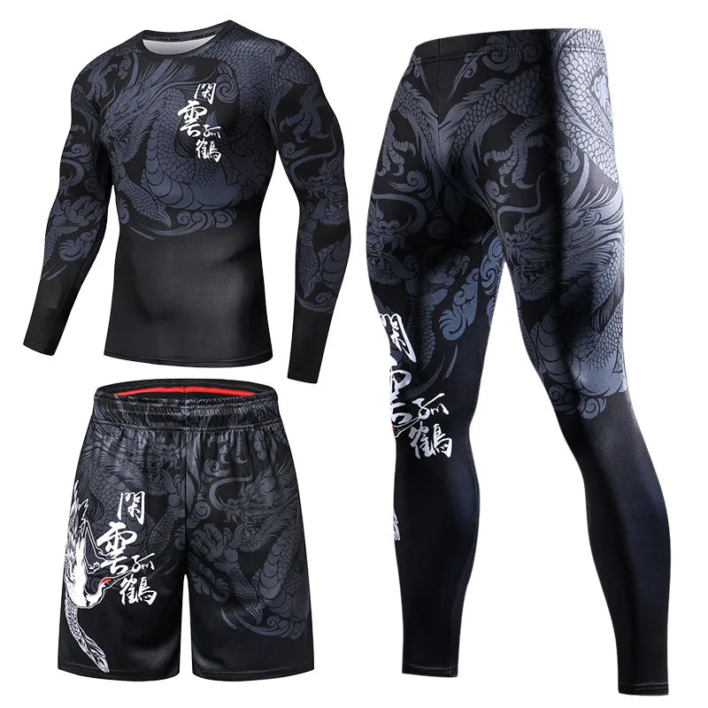 GANYANR Men Running Sets Sports Tracksuit For Fitness And Training