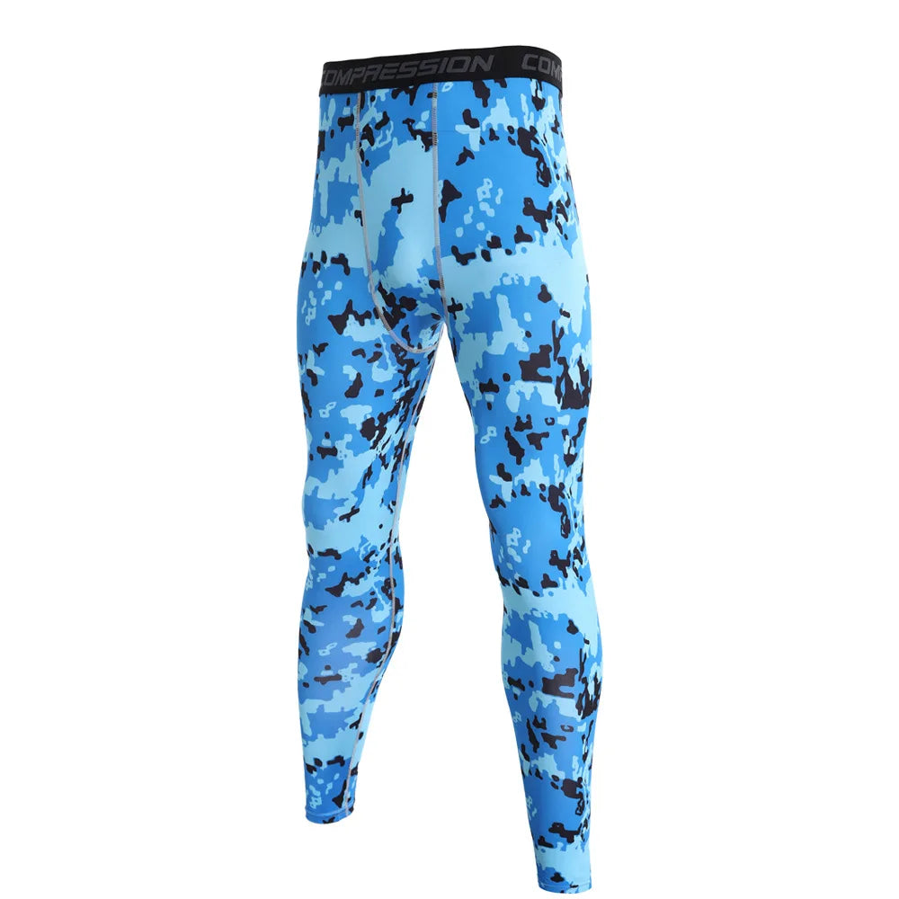 Men's Camouflage Running Training Compression Leggings For Sports