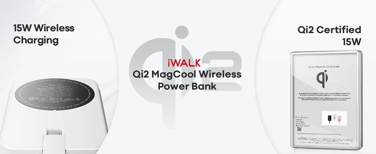 iWALK 10000mAh Wireless Power Bank 30W Fast Charging USB C