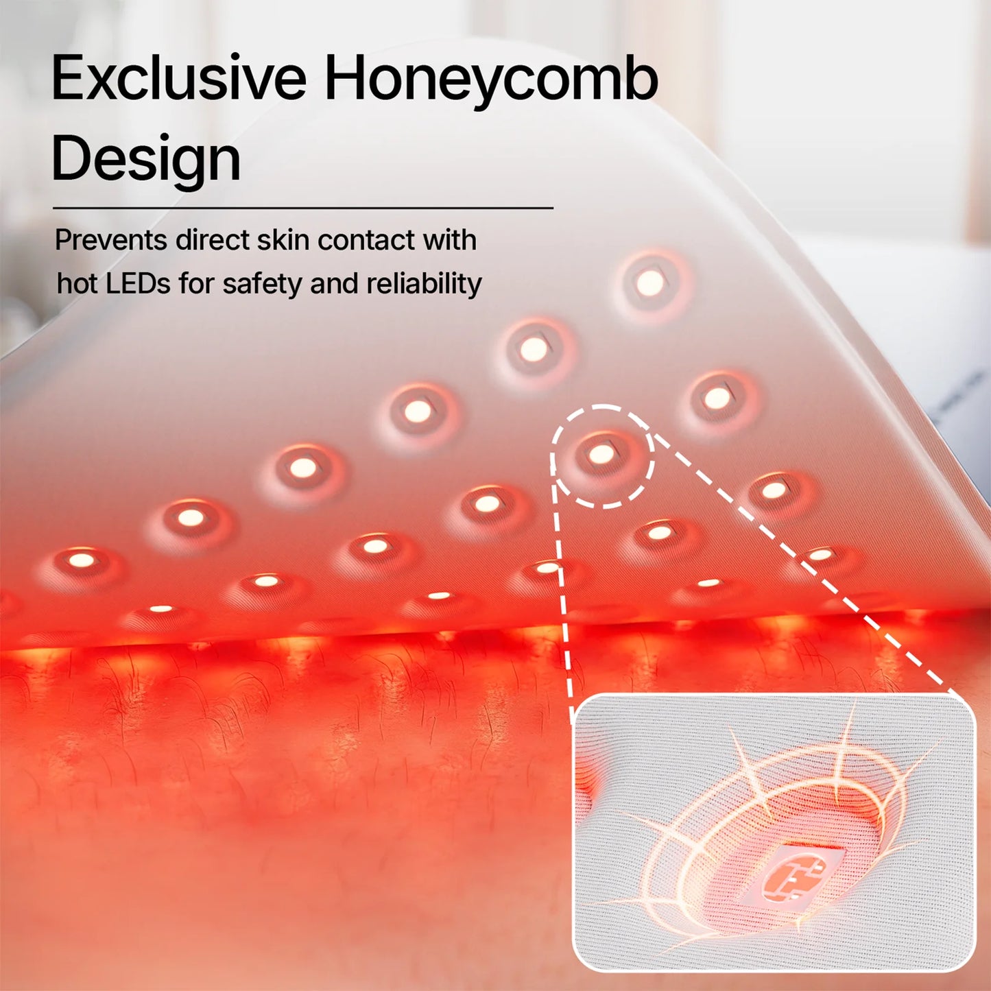 Hello Face Red Light Therapy Pad 660nm 850nm Massage