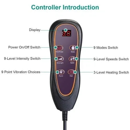Electric Massage Mat With Heating Kneading And Vibrating Full Body