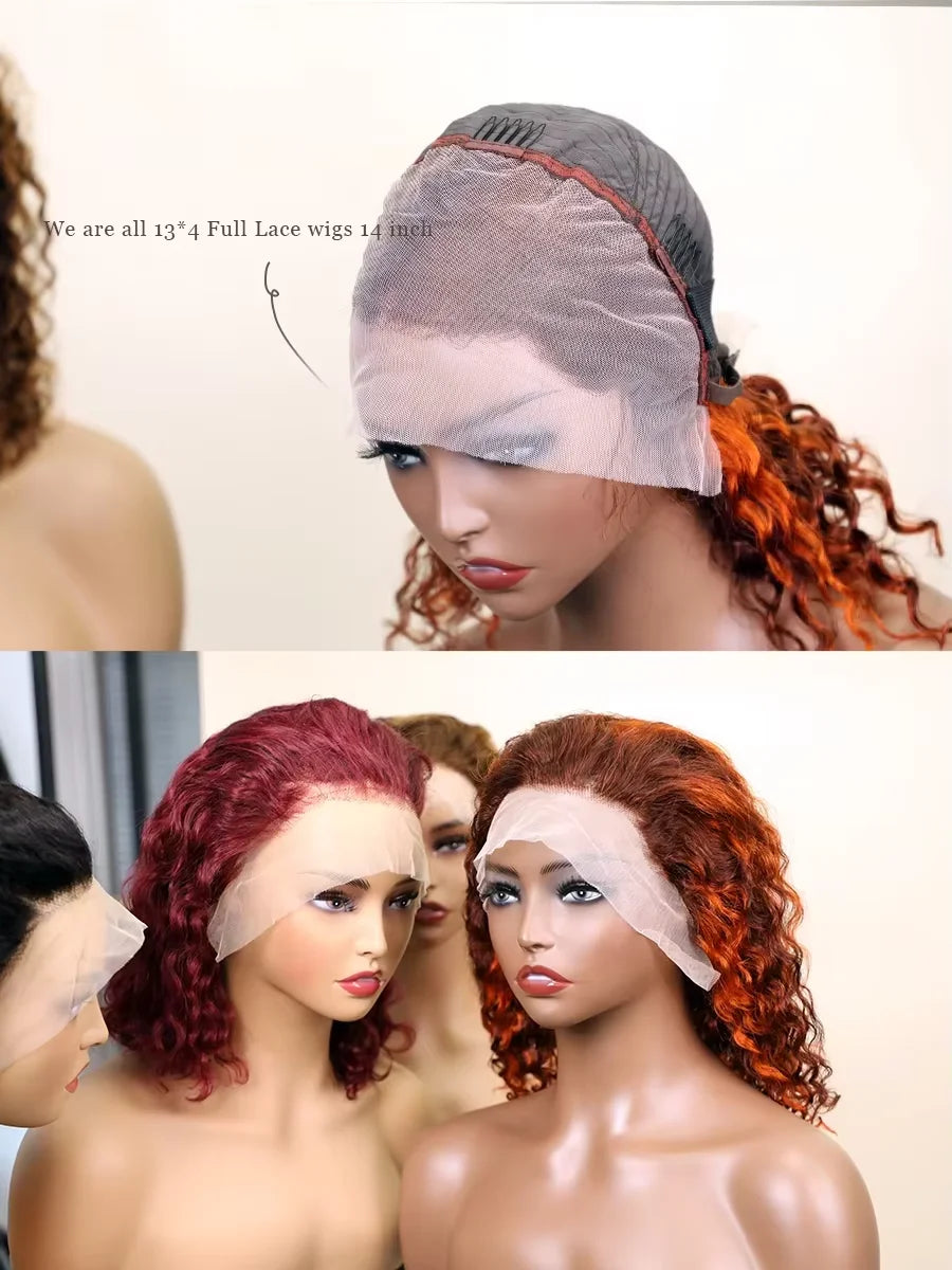 Missblue Brazilian Water Wave Lace Front Glueless Remy Hair Wig