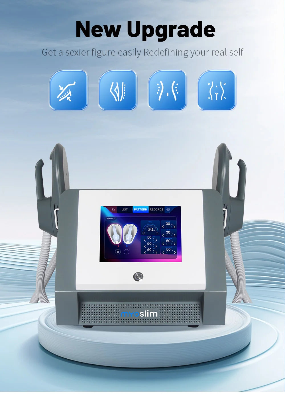 MYOSLIM Body Sculpt RF Machine 6500W for Home Use Now