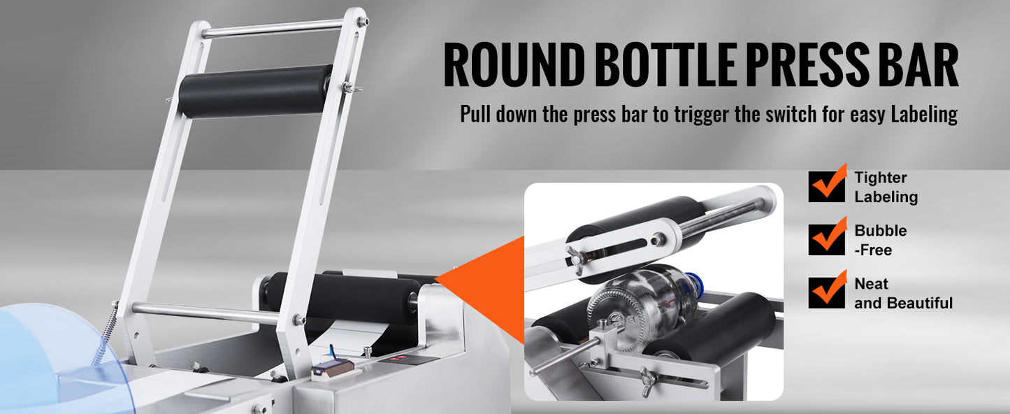 SucceBuy Semi Automatic Bottle Labeler Electric Label Applicator 20 to 50