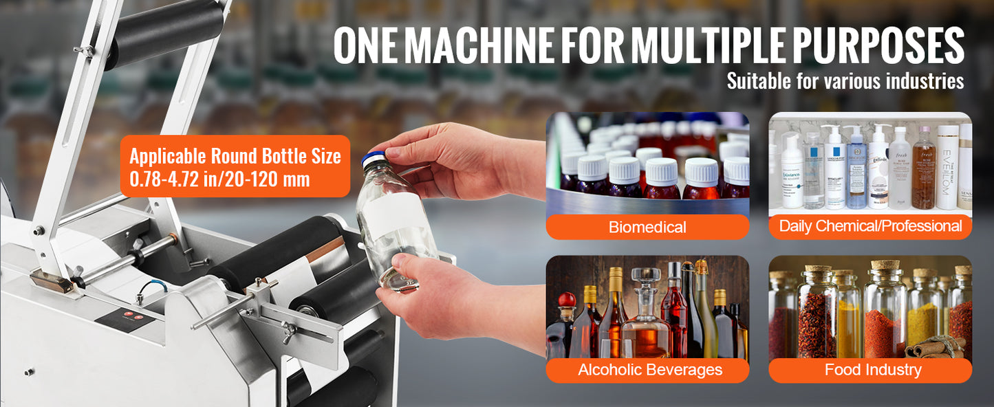 SucceBuy Semi Automatic Bottle Labeler Electric Label Applicator 20 to 50